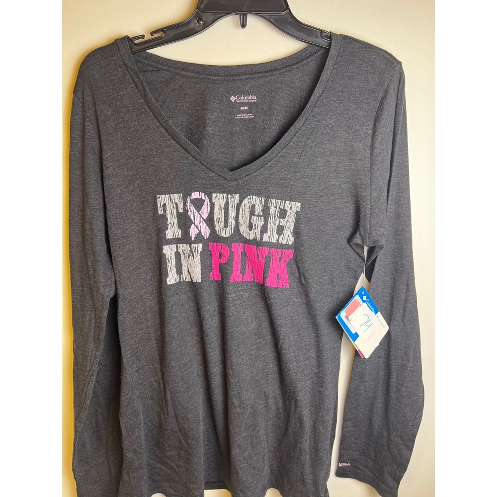 Columbia Sportswear Tough in Pink Graphic Long Sleeve Tee Shirt Women's M NWT‎